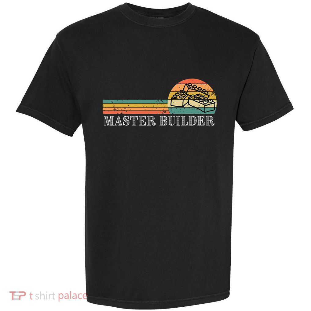Master Builder Block Building Birthday Gift Garment-Dyed Heavyweight T-Shirt