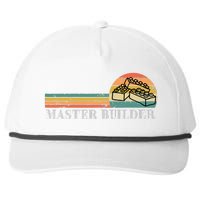 Master Builder Block Building Birthday Gift Snapback Five-Panel Rope Hat