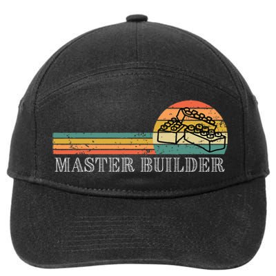 Master Builder Block Building Birthday Gift 7-Panel Snapback Hat