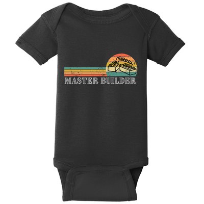 Master Builder Block Building Birthday Gift Baby Bodysuit