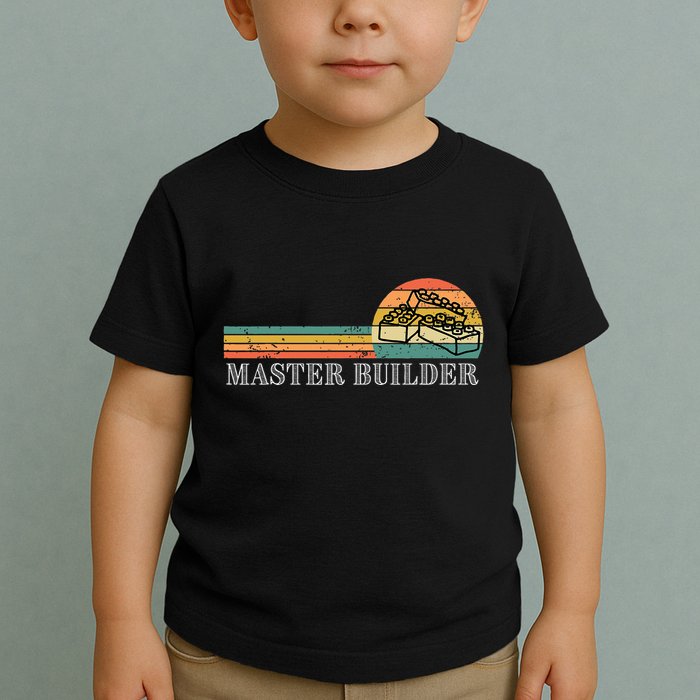 Master Builder Block Building Birthday Gift Toddler T-Shirt