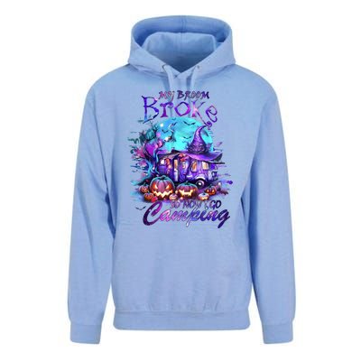 My Broom Broke So Now I Go Camping Halloween Family Lover Pumpkin Unisex Surf Hoodie