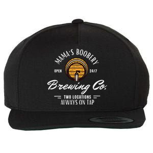 Mama's Boobery Breastfeeding Brewery New Mom Brewing Co Wool Snapback Cap