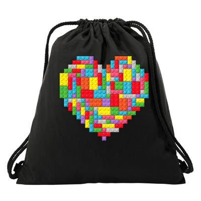 Master Builder Block Brick Building Heart Valentines Day Drawstring Bag