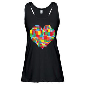 Master Builder Block Brick Building Heart Valentines Day Ladies Essential Flowy Tank