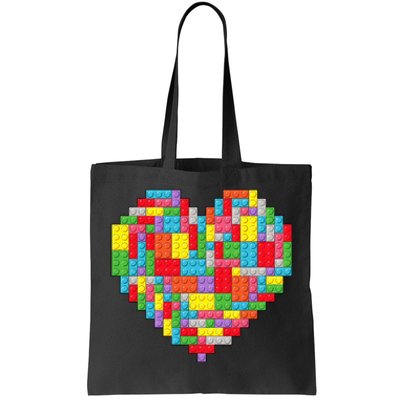 Master Builder Block Brick Building Heart Valentines Day Tote Bag