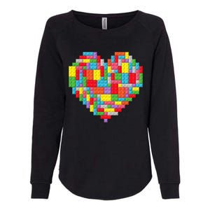 Master Builder Block Brick Building Heart Valentines Day Womens California Wash Sweatshirt