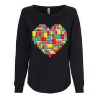 Master Builder Block Brick Building Heart Valentines Day Womens California Wash Sweatshirt