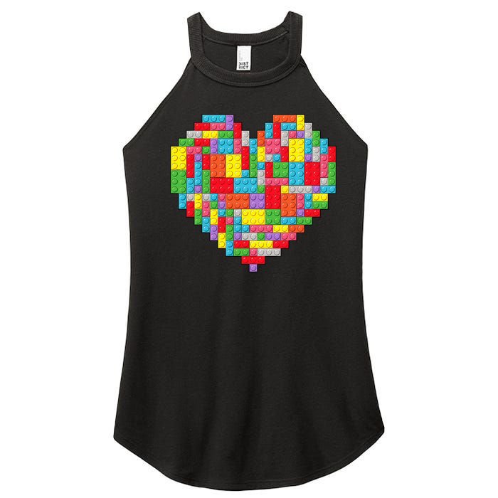 Master Builder Block Brick Building Heart Valentines Day Women's Perfect Tri Rocker Tank