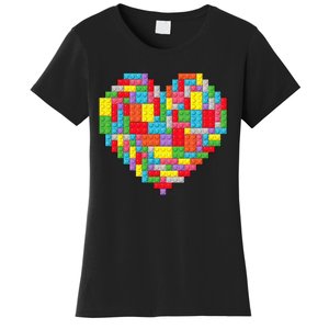 Master Builder Block Brick Building Heart Valentines Day Women's T-Shirt