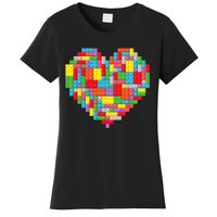 Master Builder Block Brick Building Heart Valentines Day Women's T-Shirt