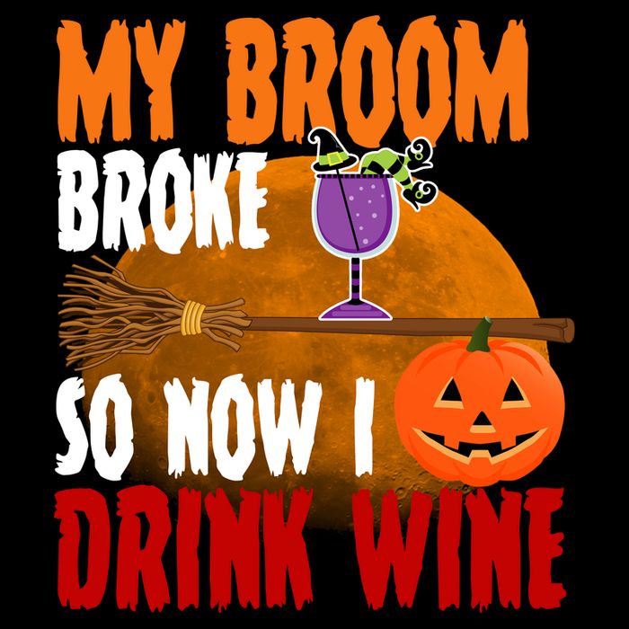 My Broom Broke So Now I Drink Wine Poster