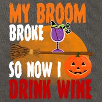 My Broom Broke So Now I Drink Wine Cotton Canvas Backpack