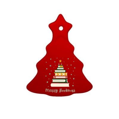 Merry Bookmas Books Christmas Tree Meaningful Gift Ceramic Tree Ornament