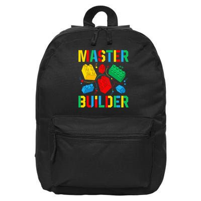 Master Builder  Building Blocks Brick Toy Master Builder 16 in Basic Backpack