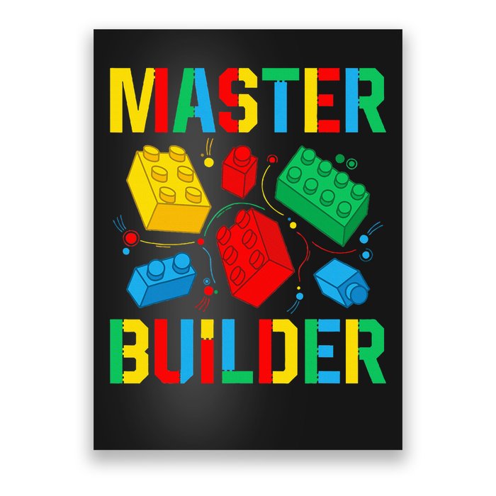 Master Builder  Building Blocks Brick Toy Master Builder Poster