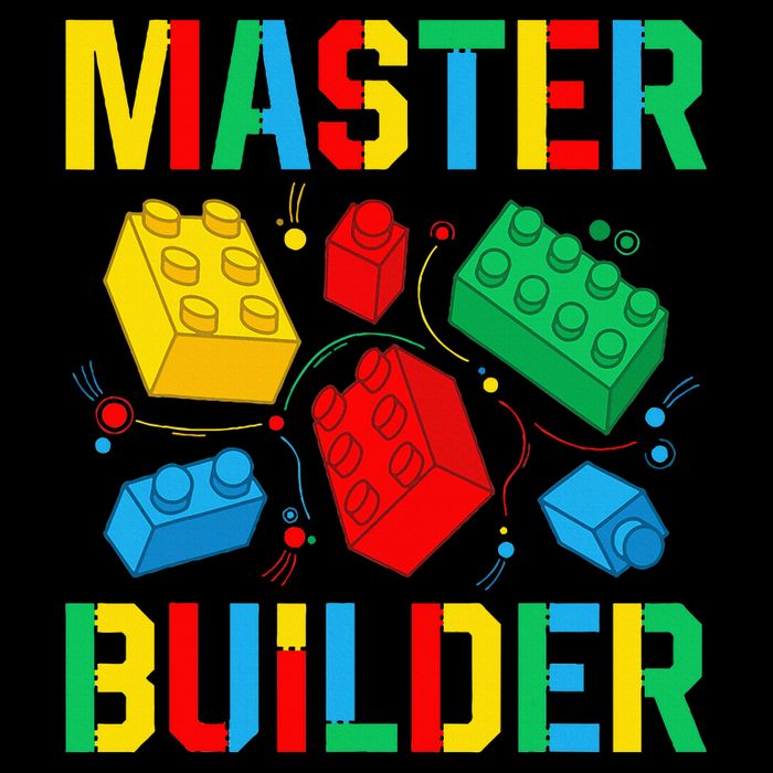 Master Builder  Building Blocks Brick Toy Master Builder Toddler T-Shirt