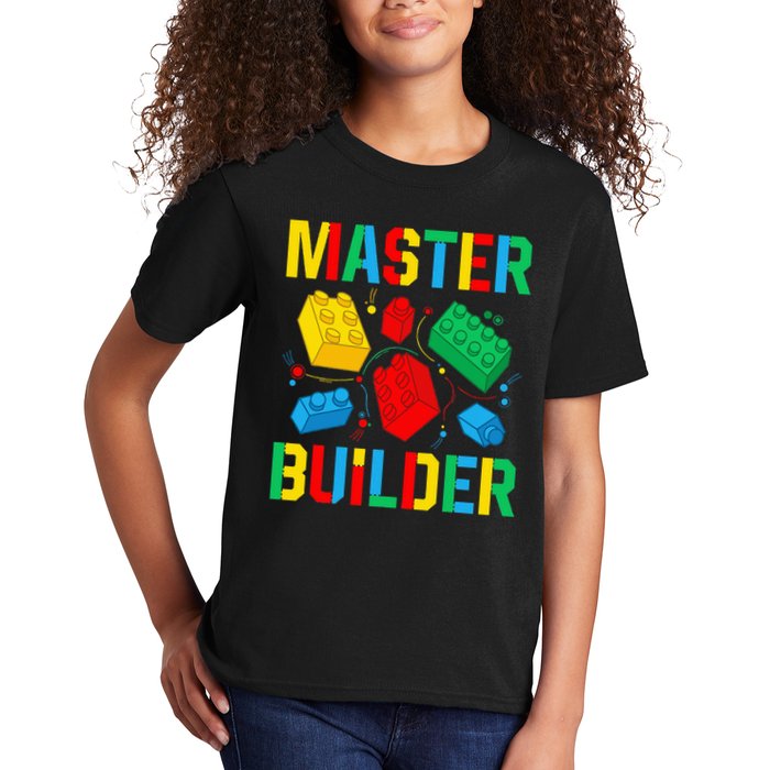 Master Builder  Building Blocks Brick Toy Master Builder Kids T-Shirt
