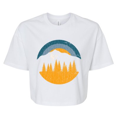 Mountain Bike Biking Gift For Her Gift Bella+Canvas Jersey Crop Tee