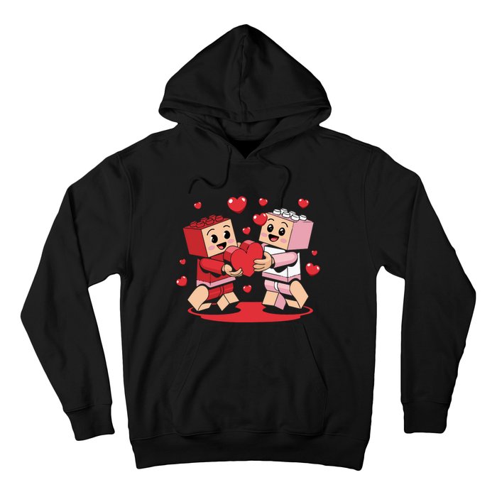 Master Builder Block Brick Building Couple Valentines Day Hoodie