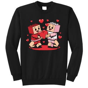 Master Builder Block Brick Building Couple Valentines Day Sweatshirt