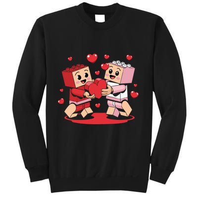 Master Builder Block Brick Building Couple Valentines Day Sweatshirt