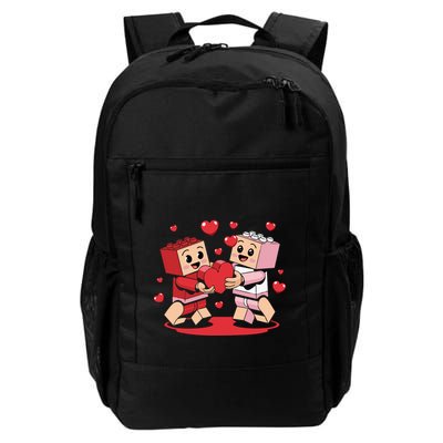Master Builder Block Brick Building Couple Valentines Day Daily Commute Backpack