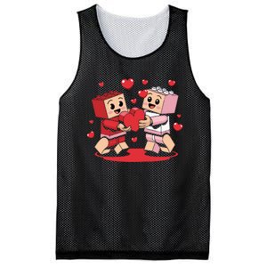 Master Builder Block Brick Building Couple Valentines Day Mesh Reversible Basketball Jersey Tank