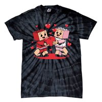 Master Builder Block Brick Building Couple Valentines Day Tie-Dye T-Shirt