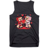 Master Builder Block Brick Building Couple Valentines Day Tank Top