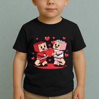 Master Builder Block Brick Building Couple Valentines Day Toddler T-Shirt