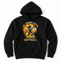 My Broom Broke So Now I Play Softball Baseball Halloween Hoodie