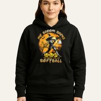 My Broom Broke So Now I Play Softball Baseball Halloween Hoodie