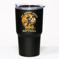 My Broom Broke So Now I Play Softball Baseball Halloween Tumbler