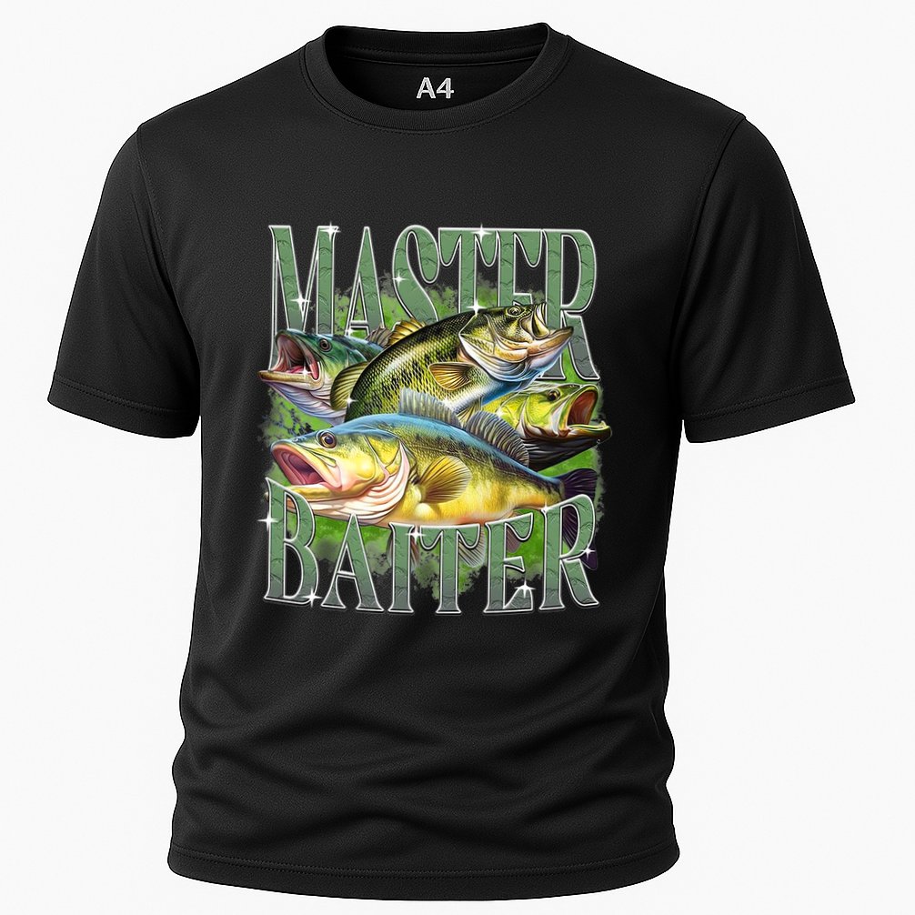 Master Baiter Bass Fishing Cooling Performance Crew T-Shirt