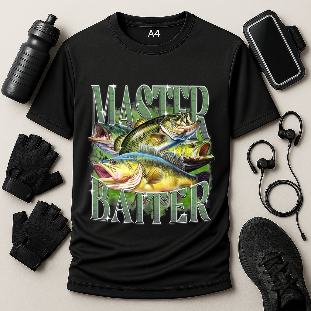 Master Baiter Bass Fishing Cooling Performance Crew T-Shirt