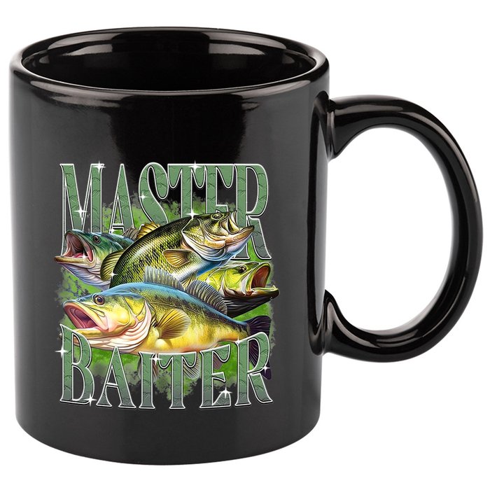 Master Baiter Bass Fishing 11oz C Handle Ceramic Mug
