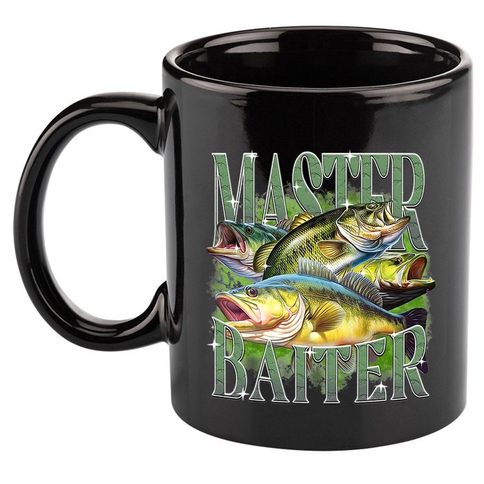 Master Baiter Bass Fishing 11oz C Handle Ceramic Mug
