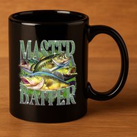 Master Baiter Bass Fishing 11oz C Handle Ceramic Mug