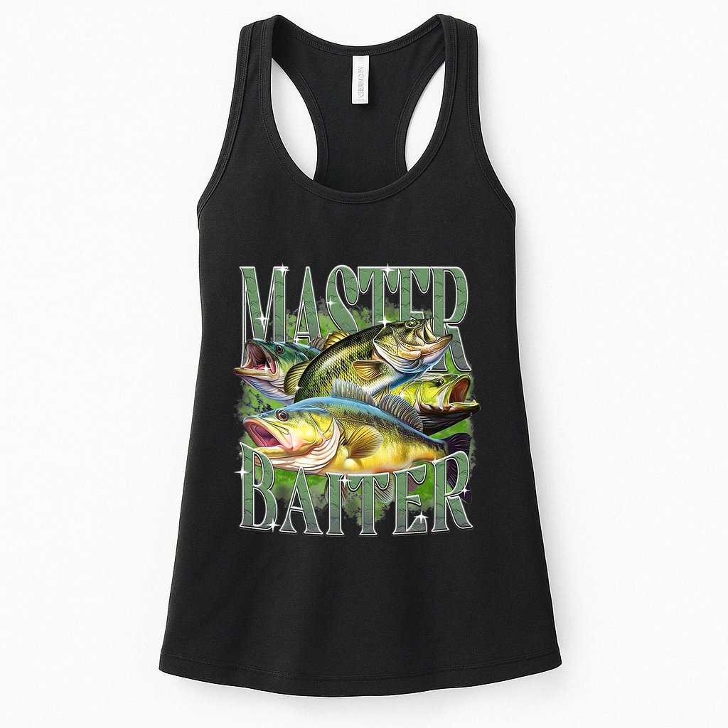 Master Baiter Bass Fishing Womens Tank Top