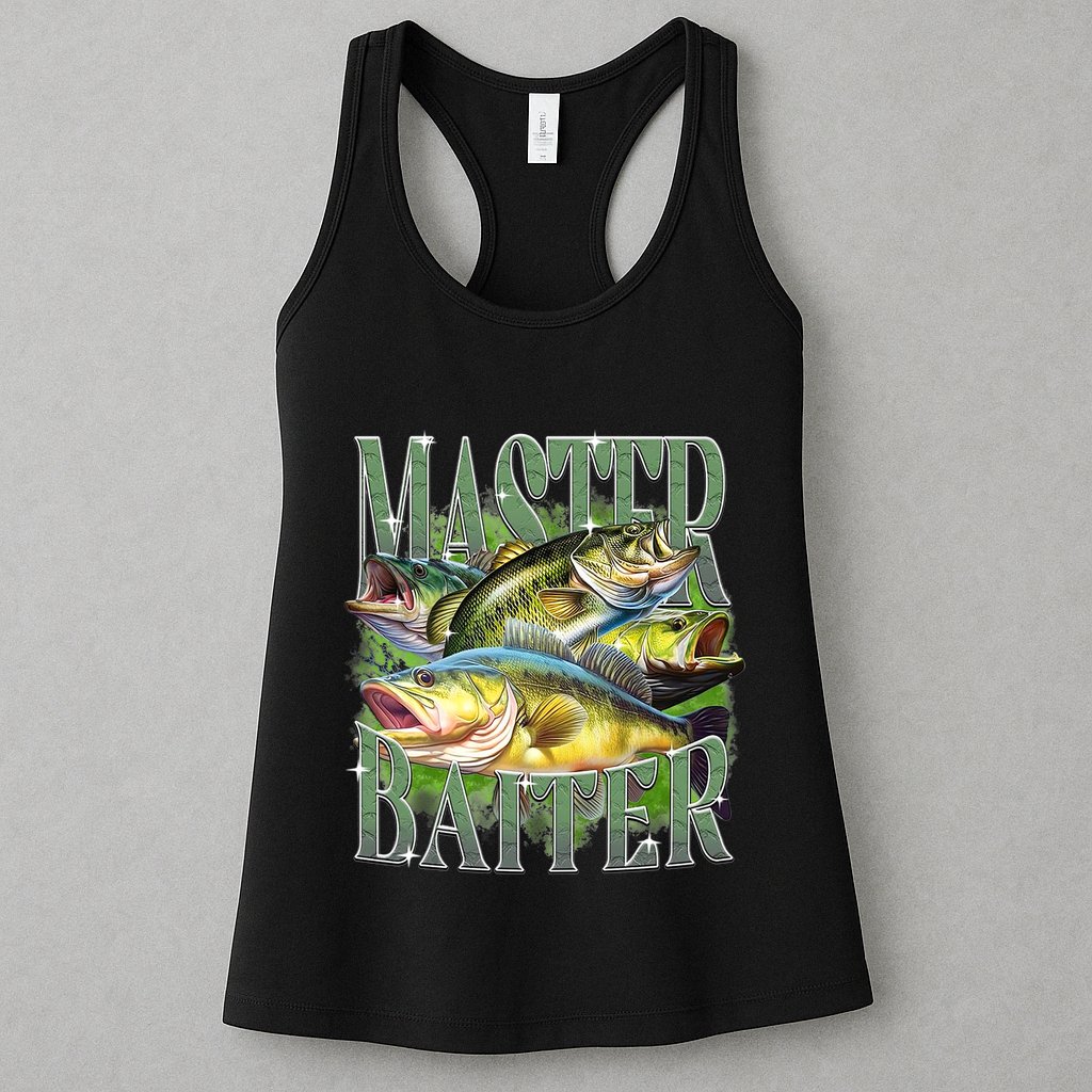 Master Baiter Bass Fishing Womens Tank Top