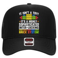 Master Builder Bricks Blocks Play Toys High Crown Mesh Back Trucker Hat