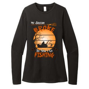 My Broom Broke So Now I Go Fishing Womens CVC Long Sleeve Shirt