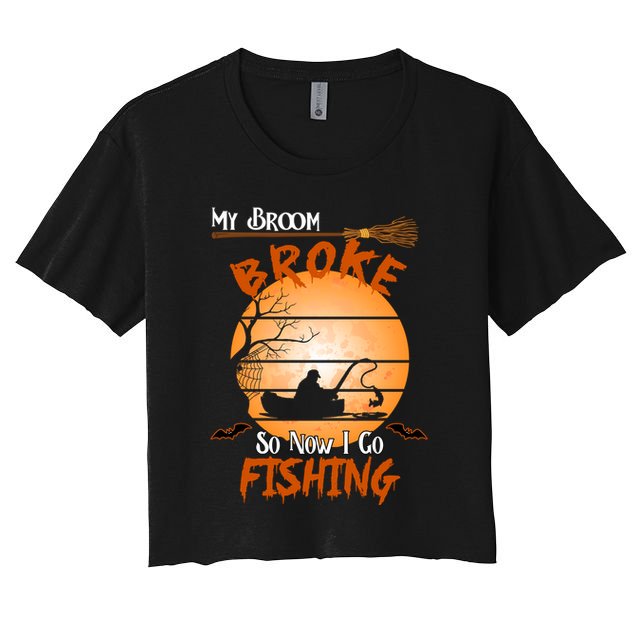 My Broom Broke So Now I Go Fishing Crop Top