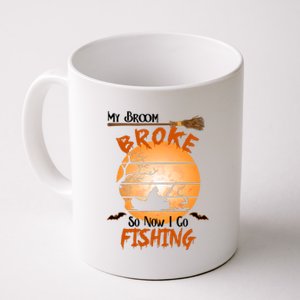 My Broom Broke So Now I Go Fishing Coffee Mug