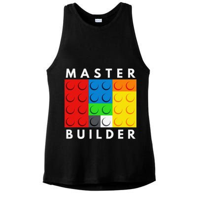 Master Builder Building Blocks Brick Builders Toys Present Ladies PosiCharge Tri-Blend Wicking Tank