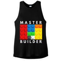 Master Builder Building Blocks Brick Builders Toys Present Ladies PosiCharge Tri-Blend Wicking Tank