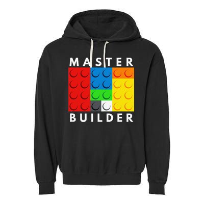 Master Builder Building Blocks Brick Builders Toys Present Garment-Dyed Fleece Hoodie
