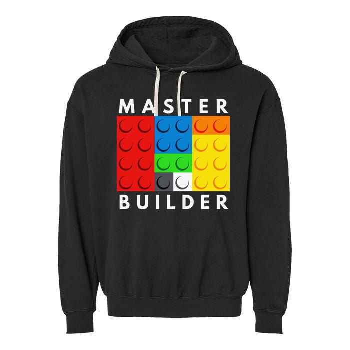 Master Builder Building Blocks Brick Builders Toys Present Garment-Dyed Fleece Hoodie