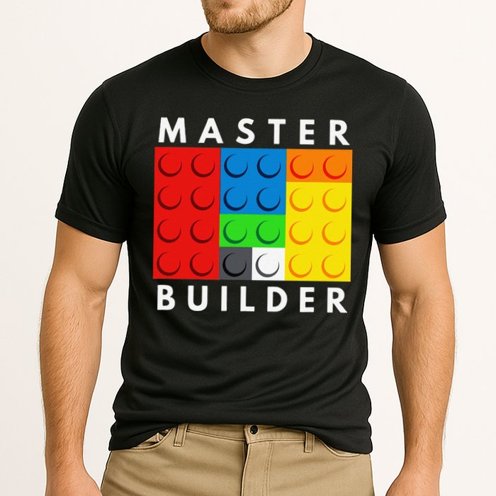 Master Builder Building Blocks Brick Builders Toys Present Performance Shirt